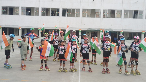 विद्या भूमि स्कूल के स्केटर्स ने बनाया वर्ल्ड रिकार्ड