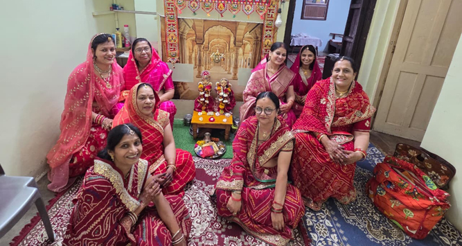 अखंड सौभाग्य के लिए की गणगौर पूजा