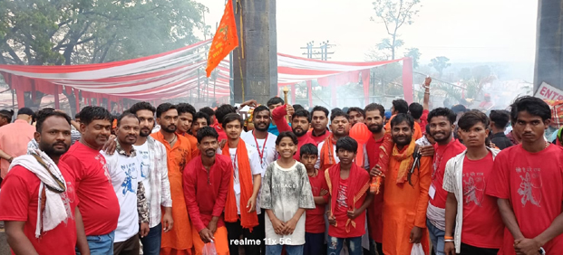 वीर जवानों की सलामती का संकल्प लेकर जामसांवली पहुंचे हनुमान भक्त