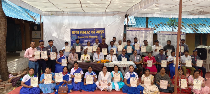 डाइट परिसर में हुआ स्काउट-गाइड शिक्षक-शिक्षिकाओं का सम्मान