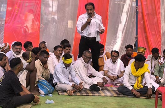 किसान कांग्रेस ने हर्रई में किया धरना-प्रदर्शन