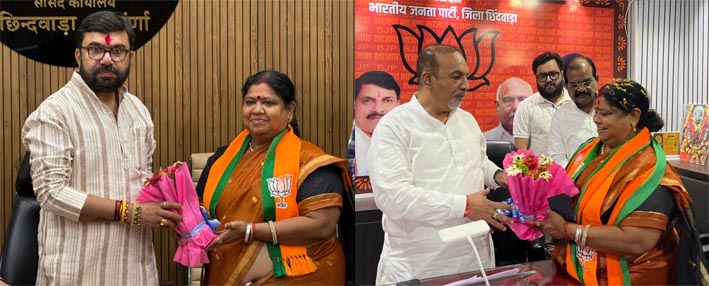 भाजपा महिला मोर्चा जिलाध्यक्ष ललिता वर्मा ने की सांसद व जिलाध्यक्ष से मुलाकात