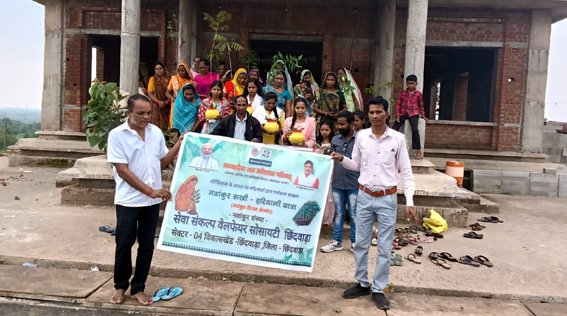 शहपुरा के शिवधाम में ग्रामीणों ने निकाली हरियाली यात्रा
