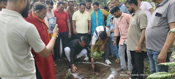 सांसद ने पौधरोपण कर सुनी लोगों की समस्याएं और किया निराकरण