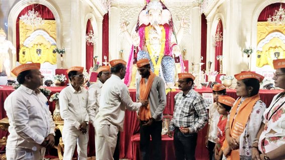 गणेश पंडालों में पहुंचा कांग्रेस सेवादल, समितियों का किया सम्मान