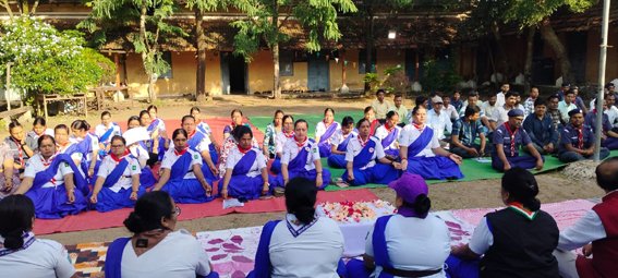खजरी चौक से  स्काउट गाइड ने निकाली सद्भावना यात्रा