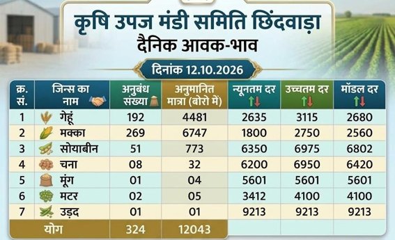 कृषि मंडी में मक्का और गेहूं की हो रही बंपर बिक्री