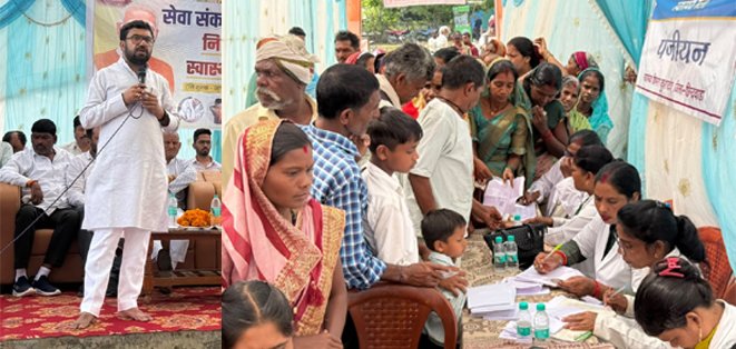 तूमडा के 28 वें निःशुल्क स्वास्थ्य शिविर में 723 मरीजों का इलाज