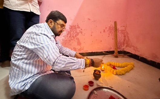 सांसद ने किया रविदास समाज के सामुदायिक भवन का भूमिपूजन