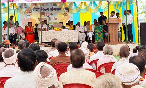 43 वें निःशुल्क स्वास्थ्य शिविर में हुआ 374 मरीजों का उपचार